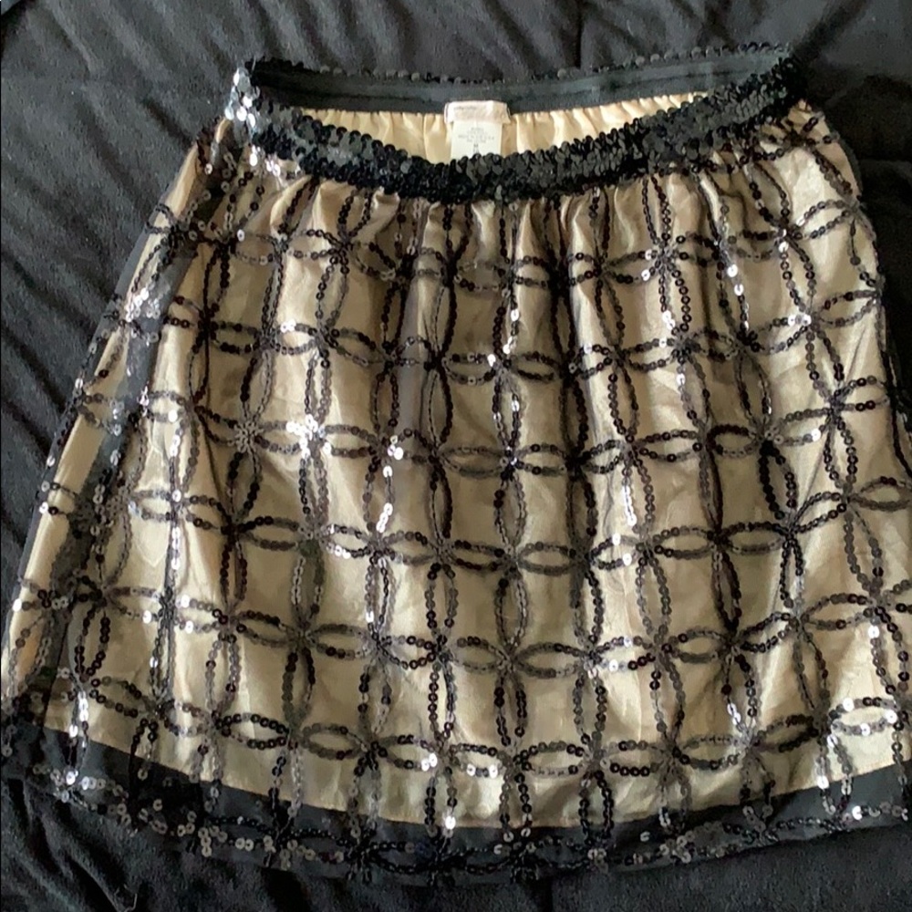 Sally miller gold and black sparkle skirt